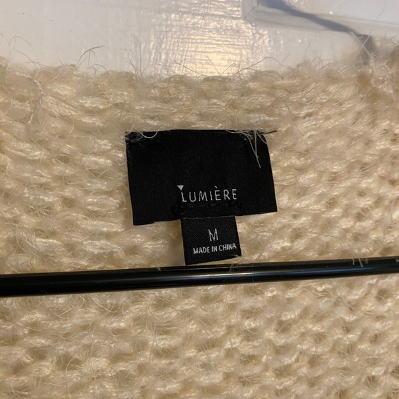 Fuzzy Ombré Cream/Pink Cardigan - Size Medium - Picture 5 of 7